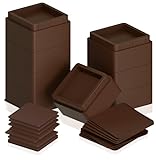 Utopia Bedding Bed Risers 2 Inch - Pack of 8 - Furniture Risers with Anti Slip Foam & Rubber Pad - Stackable Bed Lifts Risers Heavy Duty for Sofa, Bed, Table, Couch & Chair (Brown)