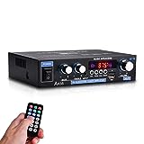 Daakro Stereo Audio Amplifier Receiver, 200W Home Dual Channel Bluetooth 5.0 Sound Speaker AMP, Home Amplifiers FM Radio, USB, SD Card, with Remote Control Home Theater Audio Stereo System Components