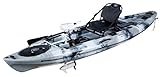 BKC PK12 Angler 12-Foot Sit On Top Solo Fishing Kayak w Trolling Motor (GreyCamo)