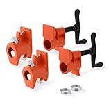 PONY Pipe Clamps 3/4 Inch, 2-Pack 50 Wood Gluing Pipe Clamp Fixture for 3/4 Inch Black Pipe