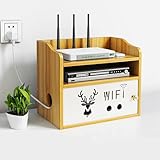 Catekro WiFi Router Storage Box, WiFi Box to Hide Router and Modem, WiFi Router Box Hider, Router Cover Decorative Box for Office and Home