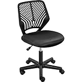 Yaheetech Desk Chair Computer Chair Low Back Armless Study Chair Swivel Ergonomic Office Chair Student Chair with Adjustable Height, Black