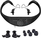 Waterproof Mp3 Player for Swimming, Tayogo IPX8 8GB Underwater Music Headsets for Sports(4 Pairs Earplugs)-Black