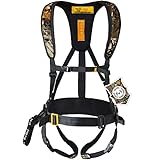 LANCERGEARS Hunting Safety Harness Tree Stand Harness Deer Harness for Men with Tree Strap Edge Camo