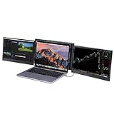 Triple Portable Monitor for Laptop - P2 Pro 13.3'' Full 1920x1080p HD IPS Dual Extender Screen for 13.3''~16.5'' MAC/Windows/Linux Laptop with USB-C & USB-A