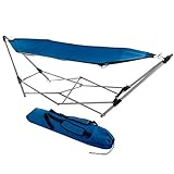 Lavish Home 80-OUTHAM-BLU Portable Hammock with Stand, Blue