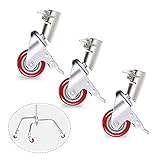 Neewer 3 Packs Professional Swivel Caster Wheels Set with 75mm Diameter, Durable Metal Construction with Rubber Base ONLY Compatible with Neewer Photography C Stand for Studio Video Shooting