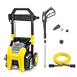 Kärcher K1800PS Max 2250 PSI Electric Pressure Washer with 3 Spray Nozzles - Great for cleaning Cars, Siding, Driveways, Fencing and more - 1.2 GPM