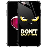 CARLOCA iPhone 6S Plus Case,iPhone 6 Plus Cases for Girls Women Boys,Angry Don't Touch My Phone Pattern Design Shockproof Anti-Scratch Case for iPhone 6/6s Plus