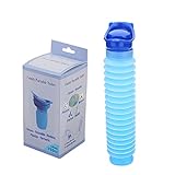 KkaFFe Adjustable Emergency Urinal 750ml, Portable Toilet for Car, Portable Mini Outdoor Camping Travel Shrinkable Personal Mobile Toilet Potty Pee Bottle for Kids Adult (Blue)