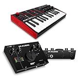 Recording Studio Package - Akai Professional MPK Mini MK3 USB MIDI Keyboard Controller and M-Audio AIR 192I4 Audio Interface, with Production Software