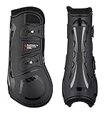 LeMieux Impact Responsive Horse Tendon Boots - Protective Gear and Training Equipment - Equine Boots, Wraps & Accessories - Tendon Protection and Support (Black/Large)