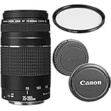 Canon EF 75-300mm f/4-5.6 III Telephoto Zoom Lens with UV Filter (Renewed)