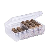 Dial Industries AA Battery Storage Box (B328FN), Clear, 12 AA