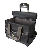 Custom Leathercraft CLC L258 TechGear Roller Tool Bag with Lighted Handle, 17 Inch