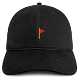 Trendy Apparel Shop Red Flag Emoticon Quality Embroidered Low Profile Brushed Cotton Dad Hat Cap - Black