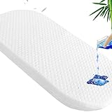 Baby Bassinet Mattress Pad with Waterproof Viscose Made from Bamboo Cover 15' x 30', Breathable Oval Bassinet Mattress Pad Ultra Soft, for Moses Basket, Fit Many Cradle Brand and Style
