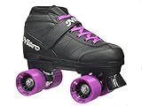 Epic Skates Super Nitro Purple Quad Speed Skates, Adult 7, Black/Purple