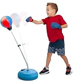 Height Adjustable Freestanding Punching Bag for Kids - Boxing Set With Gloves for Ages 6-8 Years