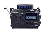Kaito KA500 5-way Powered Emergency AM/FM/SW NOAA Weather Alert Radio with Solar,Dynamo Crank,Flashlight and Reading Lamp, Color Black