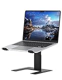 ALASHI Laptop Stand for Desk, Computer Stand Adjustable Height, Ergonomic Notebook Laptop Riser, Aluminum Metal Holder Compatible with 10 to 17.3 Inches Notebook PC Computer, Black