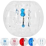 Popsport Inflatable Bumper Ball 4FT Bubble Soccer Ball 0.8mm Eco-Friendly PVC Zorb Ball Human Hamster Ball for Adults and Kids (4FT)