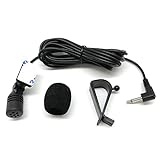 Atictek Car Stereo Microphone 3.5mm,Assembly MIC Jack Repalcement for Bluetooth Car Radio Compatible with Pioneer Boss Kenwood JVC Sony Jsesen Alpine and More
