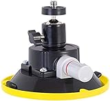 ZUOS 4.5' Car Camera Mounting Kit Pump Vacuum Suction Cup Mount, Professional Camcorder Vehicle Holder w/ 360° Panorama Ball Head and 180°, DSLR Camera Video Stabilizer Car Sucker Cup Holder (4.5')