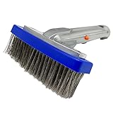 Poolzilla Small Hard Bristle Brush for Gunite and Concrete Pools, Not for Vinyl Use, Clean Walls and Tiles