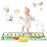 M SANMERSEN Piano Mat, 39.5' X 14' Musical Mat 8 Instrument Sounds Piano Mat for Toddlers Touch Play Dancing Mat Toy for 1 2 3 Year Old Girls Boys Gifts