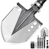 Yeacool Folding Shovel, Survival Shovels(40inch), Ultimate Survival Tool, Tactical Military Spade, Compact Entrenching Tool for Camping, Off Roading, Metal Detecting, Backpacking and Emergency