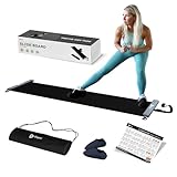 Lifepro Exercise Slide Board for Working Out - Exercise Sliding Board Mat With for Endurance & Strength Building Exercises - Hockey and Skating Slideboard Workout Exercise Equipment with Booties