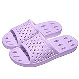 WOTTE Shower Sandals Women Quick Drying Bath Slippers Non Slip Dorm Shoes Size 9 Purple