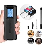 Lamgool 150 PSI Tire Inflator Portable Air Compressor Bicycle Pump with Digital Pressure Gauge LED Light Mini Rechargeable Tire Pump Electric Air Pump for Car Bike Motorcycle Balls