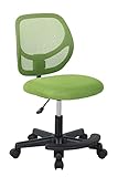 Amazon Basics Kids Adjustable Mesh Low-Back Swivel Study Desk Chair with Footrest, Green