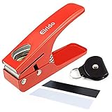 Elrido Guitar Pick Maker Tool DIY Guitar Pick Puncher - The Pics Cutter with 2 Pics Starter Strip Sheets, a Leather Key Chain Pick Holder, Guitar Pick Punch Kit Premium Pick Card Cutter