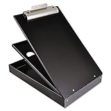 Saunders Metal Clipboard with Storage, Legal Size Heavy Duty Contractor Grade Clipboard, Recycled Aluminum Dual Storage Form Holder with High Capacity Clip, Assembled in USA, Black Cruiser-Mate