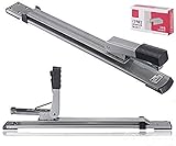 Heavy Duty Stapler Long arm 25 Sheet Capacity, Standard Staples A3 Middle Seam Large lengthening Office Supplies Easy Silver