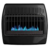 Dyna-Glo 30,000 BTU Blue Flame Thermostatic Garage Vent Free Wall Heater, Black
