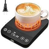 CEROBEAR Coffee Mug Warmer, Auto On/Off Upgrade Gravity-Induction Mug Warmer for Desk with 9 Temperature Settings, 1-9 Timer Smart Candle Cup Warmer for Home Office-Black