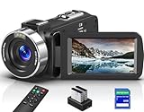 8K 64MP Video Camera Camcorder with IR Night Vision Vlogging Camera, 18X Zoom WiFi Digital Touch Screen Camcorder for YouTube with 32G SD Card, 2.4G Remote Control, Microphone, and Two Batteries