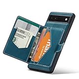 Hongxinyu Case for Google Pixel 7A, Detachable Magnetic Wallet Card Cash Slot Case Cover Support Wireless Charging Functional Kickstand Compatible with Google Pixel 7A 5G 2023 (Teal)