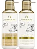 Shampoo and Conditioner Set Coconut Oil and Jojoba - Sulfate and Paraben Free Intense Moisturizing Treatment - For Hydrating Your Scalp and Restoring Dry and Damaged Hair