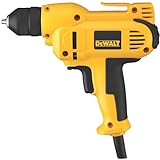 DEWALT Corded Drill, 8.0-Amp, 3/8-Inch, Variable Speed Reversible, Mid-Handle Grip (DWD115K ),Yellow