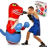 ColdBreezes - Inflatable Punching Bag for Kids | T-Rex Dinosaur Bop Bag Inflatable Punching Toy for Boys, Girls and Children of All Ages | Double Thickness Dinosaur Inflatable Punching Toy (47” Tall)