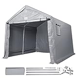 VEVOR Portable Shed Outdoor Storage Shelter, 6x8x7 ft Heavy Duty Instant Waterproof Storage Tent Sheds with Roll-up Zipper Door and Ventilated Windows for Motorcycle, Bike, Garden Tools