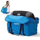Reperkid Booster Seat Travel Bag for Airplane - Baby Backless Car Seat Travel Bag - Strong 600D Nylon Portable Travel Car Seat Carrier - Zippered Airport Gate Check Bag for Booster Seats – Blue