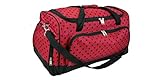 E-Z Roll 25'30 Inch Light-Weight Fashionable Polka Dot Duffel Bag in 3 Colors (25 Inch, Red with Black Dot), 01025pd01030pd