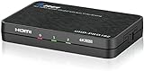 OREI 4K@60Hz 1 in 2 Out HDMI Duplicator Splitter - with Scaler 1x2 2 Ports with Full Ultra HD, HDCP 2.2, 4K at 60Hz 4: 4: 4 1080p & 3D Supports EDID Control - UHD-PRO102