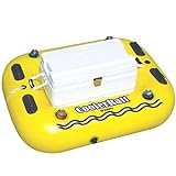 SOLSTICE Inflatable Cooler River Raft Float For Tubing With Cooler Holder, Cupholders, Grab Handles Tie On Rope Rafting Accessory| For Rivers Lake Ocean Pool Floating Heavy Duty Material Large